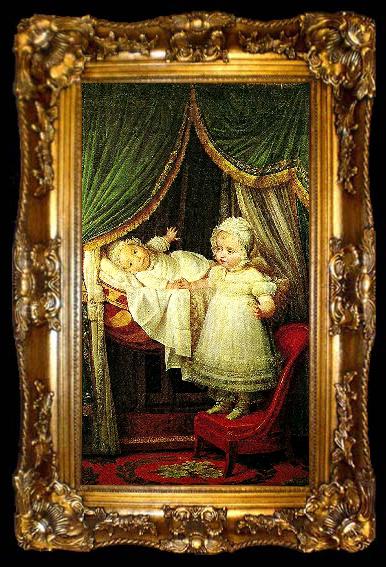 framed  unknow artist the duc de bordeaux and his sister, ta009-2